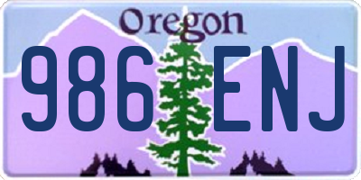 OR license plate 986ENJ