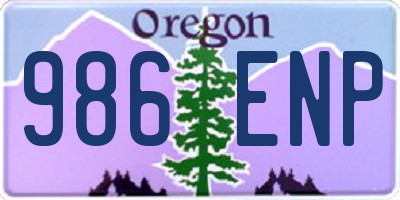 OR license plate 986ENP