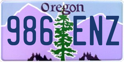 OR license plate 986ENZ