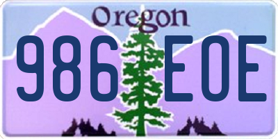OR license plate 986EOE