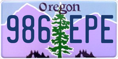 OR license plate 986EPE
