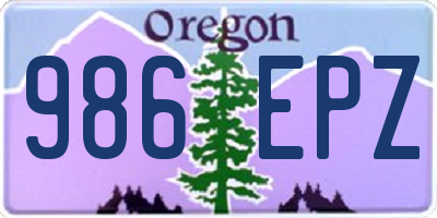 OR license plate 986EPZ