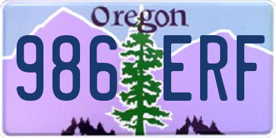 OR license plate 986ERF