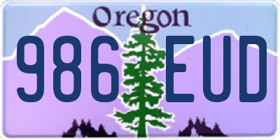 OR license plate 986EUD