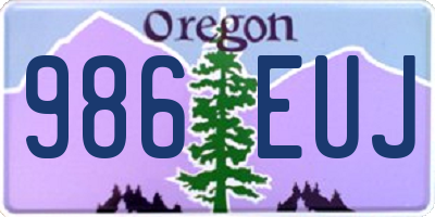 OR license plate 986EUJ