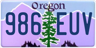 OR license plate 986EUV