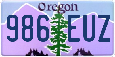 OR license plate 986EUZ
