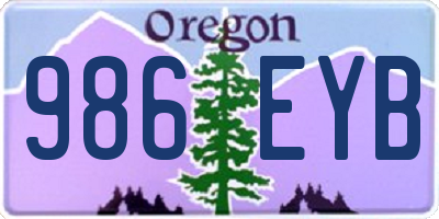 OR license plate 986EYB