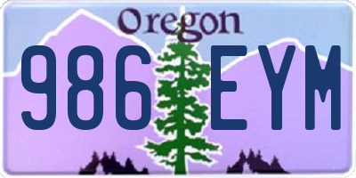 OR license plate 986EYM