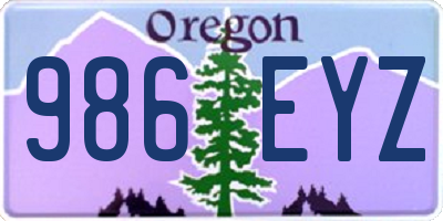 OR license plate 986EYZ