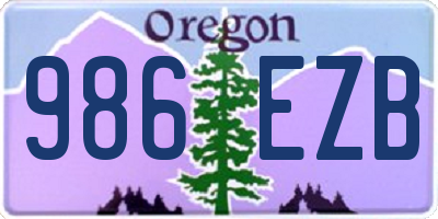 OR license plate 986EZB