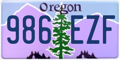 OR license plate 986EZF