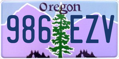OR license plate 986EZV