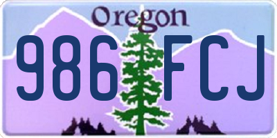 OR license plate 986FCJ