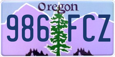 OR license plate 986FCZ