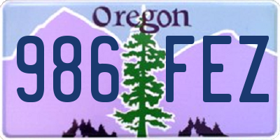 OR license plate 986FEZ