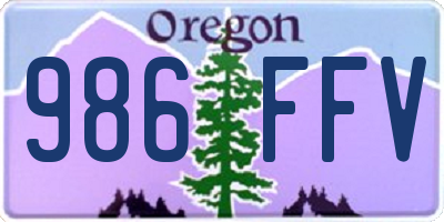 OR license plate 986FFV