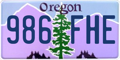 OR license plate 986FHE
