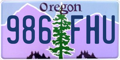 OR license plate 986FHU