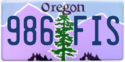 OR license plate 986FIS