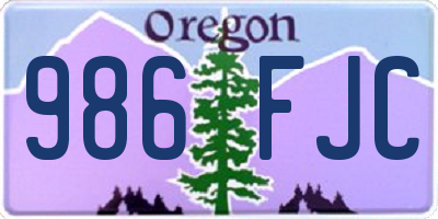OR license plate 986FJC
