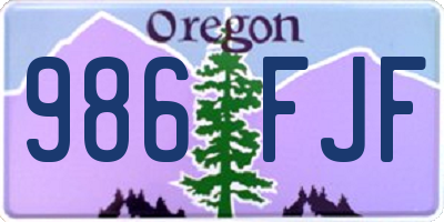 OR license plate 986FJF