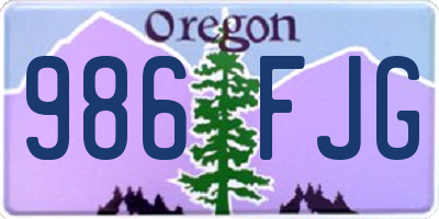 OR license plate 986FJG