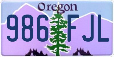 OR license plate 986FJL