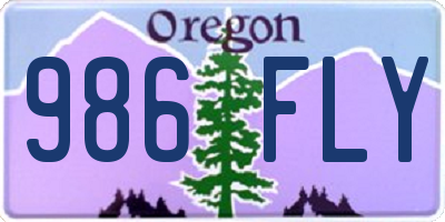 OR license plate 986FLY
