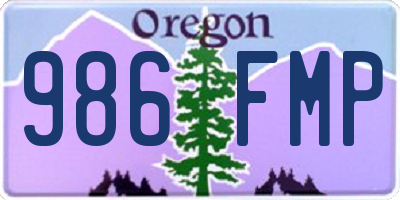 OR license plate 986FMP