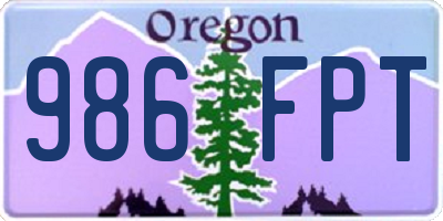 OR license plate 986FPT
