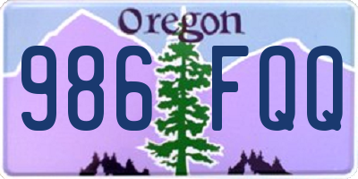 OR license plate 986FQQ