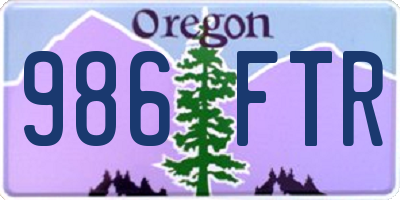 OR license plate 986FTR