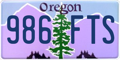 OR license plate 986FTS