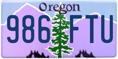 OR license plate 986FTU