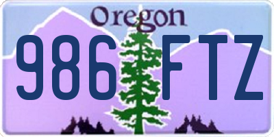 OR license plate 986FTZ