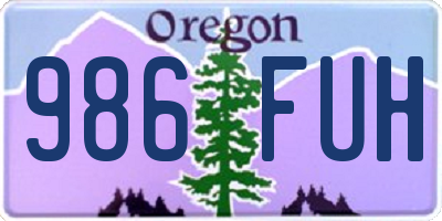 OR license plate 986FUH