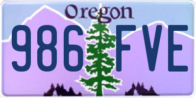 OR license plate 986FVE