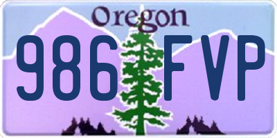 OR license plate 986FVP