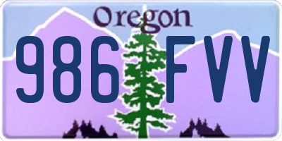 OR license plate 986FVV