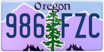 OR license plate 986FZC