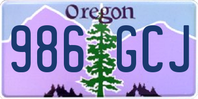 OR license plate 986GCJ
