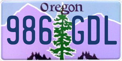 OR license plate 986GDL