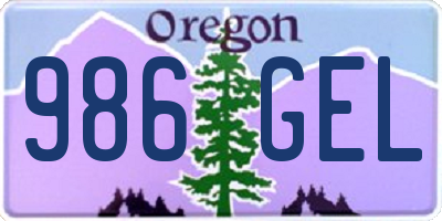 OR license plate 986GEL