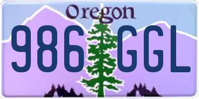 OR license plate 986GGL