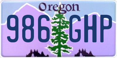 OR license plate 986GHP