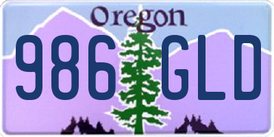 OR license plate 986GLD