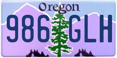 OR license plate 986GLH