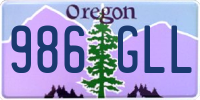 OR license plate 986GLL