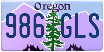 OR license plate 986GLS